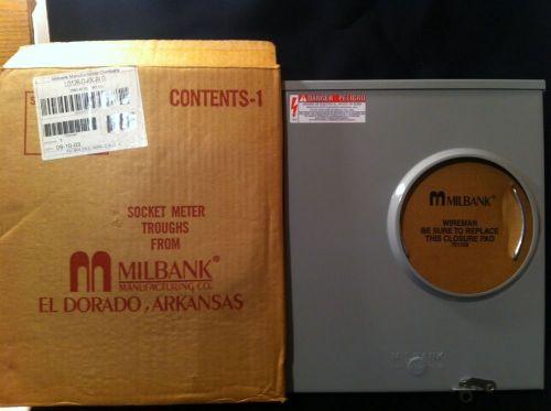 New! Milbank 200 Amp Socket Meter Trough U-200 Type 3R