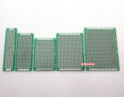 Double Side Tin-plated Prototype PCB assortment,2x8 3x7 4x6 5x7 6x8CM.10pcs