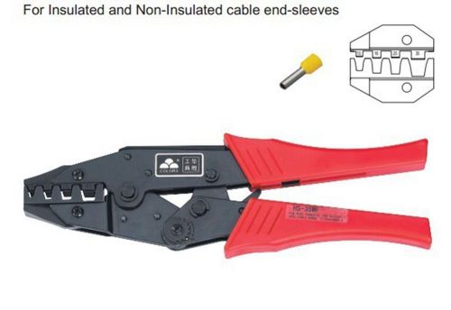 Insulated and non-insulated ferrules ratchet plier crimper 10-35mm2 awg 8-2 for sale