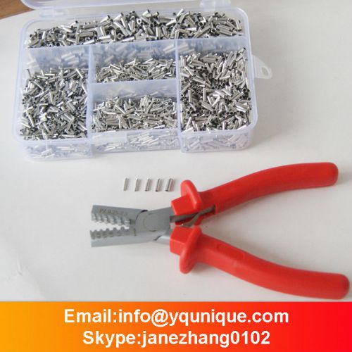 5000Pcs Non Insulated Wire Ferrules Kit +0.25-2.5mm2 wire Ferrule Crimper plier