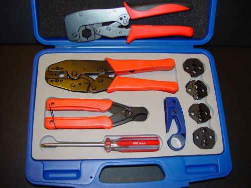Crimper tool kit  lmr 600 400 300 240 195 100 at&amp;t 734 735 ds3 ds4 coaxial cable for sale