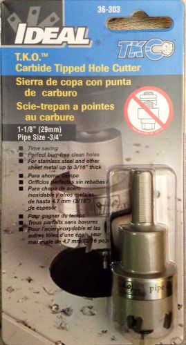 Ideal tko carbide tipped hole cutter 1-1/8 for sale