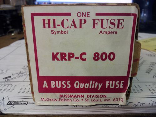 BUSSMAN KRP-C-800 NEW IN BOX 800A 600V CLASS L TIME DELAY FUSE #B70