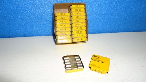 BUSS FUSES AGS40 - 95 FUSES IN 19-5 IN CONTAINERS BUSSMAN FREE SHIPPING