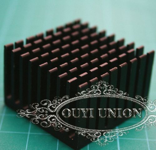 10pcs 37x37x24mm black aluminum heat sink chip for ic led power transistor for sale