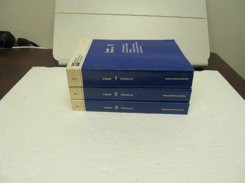 NATIONAL SEMICONDUCTOR 1988 LINEAR DATA BOOK, 3 VOLUMES, SOF TBOUND, USED