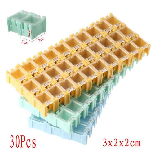 New 30pcs boxes smt smd kit laboratory electronic components storage  tool case for sale