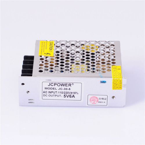 DC 5V 6A 30W Switch LED Power Supply For LPD8806 WS2812B WS2801 Strip 110~240V
