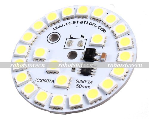 ICStation 7W 5050 White LED Light Emitting Diode 220V Highlight Lamp Panel 50mm