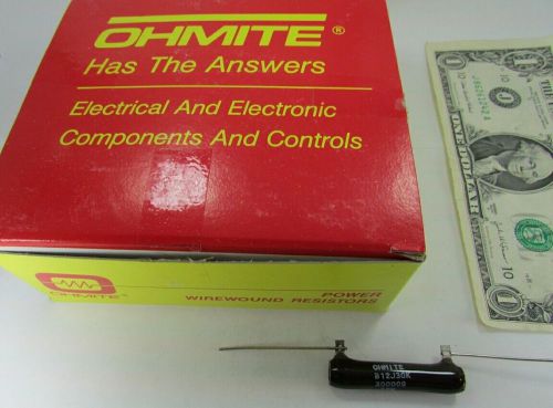 Box of 25 Ohmite Axial Wirewound Resistors, 12W 30K Ohms, B12J30K USA Seller New