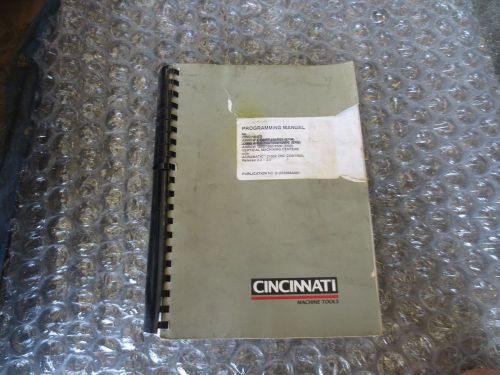 Cincinnati milacron arrow 500 cnc programming manual book for sale