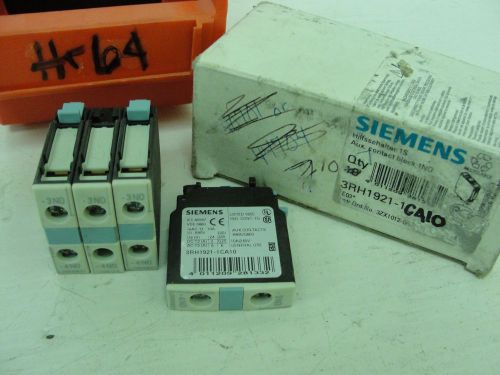 New box open, lot of 4, Siemens auxiliary contact block 3RH1921-1CA10