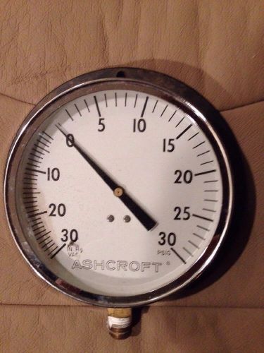 Ashcroft  vacuum gauge, 30 in. hg. vacuum, 30 psig for sale