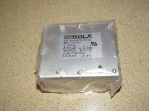 SOLA CAT# 83-05-230-03  Power Supply - NEW IN SEALED PACKAGE
