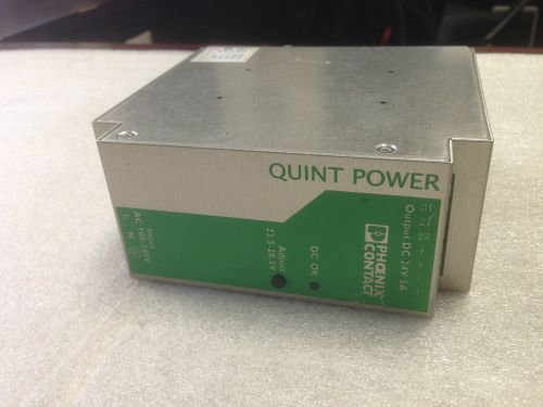 Phoenix contact quint-ps-100-240ac 24dc / 5a rail mount power supply for sale