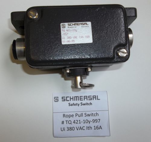 Schmersal #TQ421-10Y-997,  Rope Pull Switch Ui 380 VAC 1th 16A-  NEW Wholesale