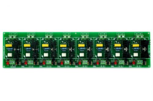 Eight channel 6a ssr module board, in 4~32vdc, out 100~240vac, solid state relay for sale