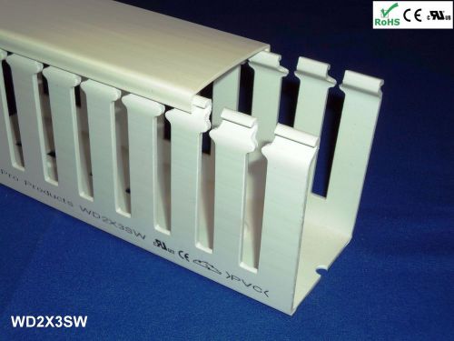 12 sets of 2&#034;x3&#034;x2m white wide finger wiring ducts and covers - ul/ce listed for sale