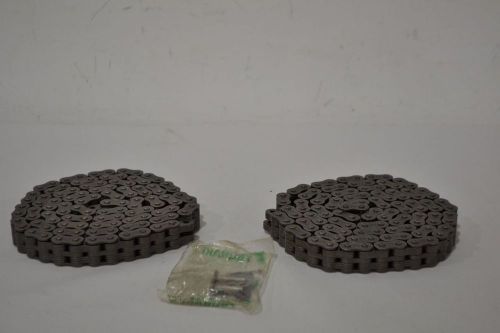 Lot 2 tsubaki bl523 8800lbs double strands 5/8 in 68 in roller chain d305768 for sale