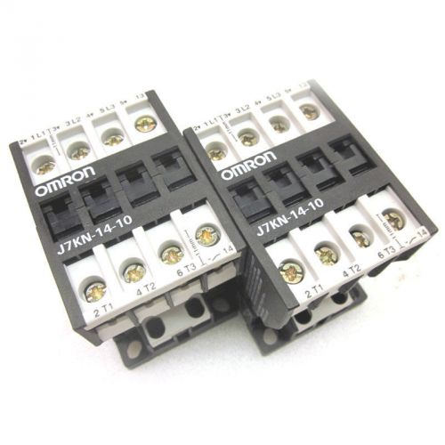 Lot of 2 omron j7kn-14-10 24d 400 vac 3 pole motor contactor, 14a,1no,dc24v 24d for sale