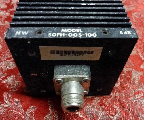 Jfw 50fh-005-100 5db 100watts fixed type n coaxial attenuator dc-1ghz for sale