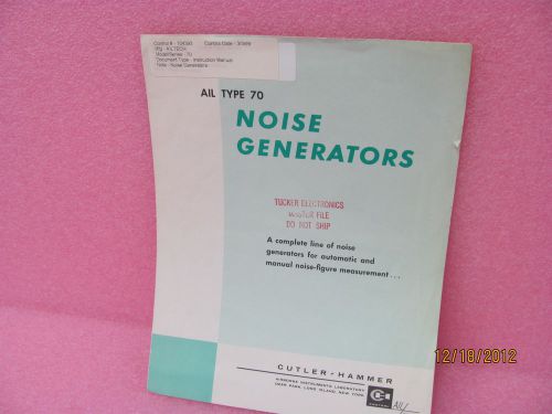 AIL TYPE 70 Noise Generators Specification Sheet