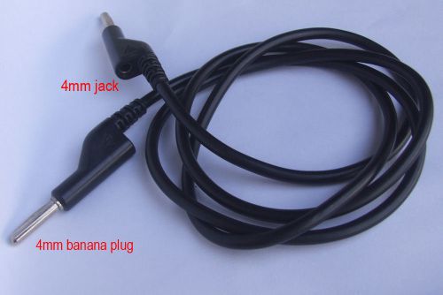 1pc high quality copper dual 4mm banana plug silicone cable voltage black cables for sale