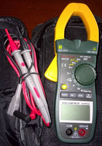 Digital Clamp Meter AC DC 1000V 1000A 40Mohm Freq. Diode Jaw LED Lighting MS2138