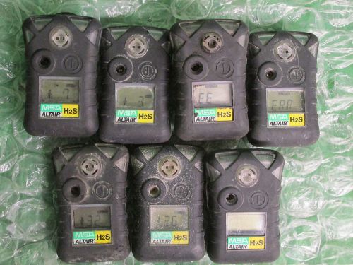 Msa altair single-gas h2s detector lot of 7 for parts for sale