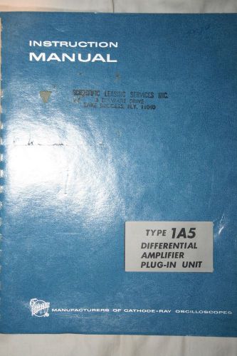 Tektronix  TYPE 1A5 Instruction Manual  WITH SCHEMATICS