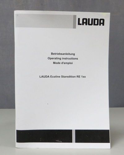 Lauda Ecoline Staredition RE 1XX 104-107/110/112/120 Operating Instructions