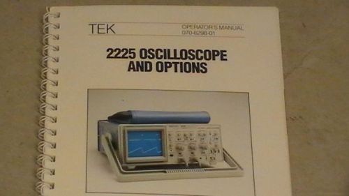 TEK Tektronix 2225 Oscilloscope and Options Operators Manual