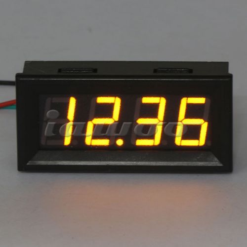 0.56&#034; 4-digit 12v 24v digital voltmeter yellow led voltage panel volt meter for sale