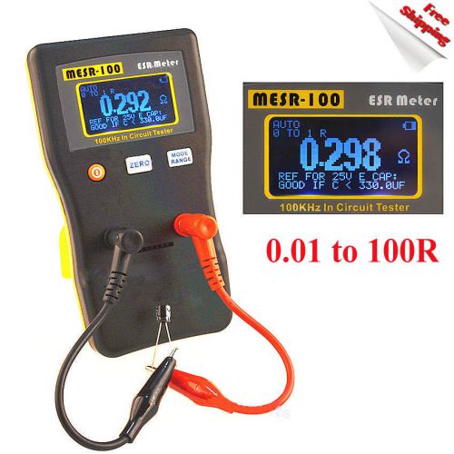 Mesr-100 autoranging in circuit esr capacitor /low ohm meter up to 0.01 to 100r for sale