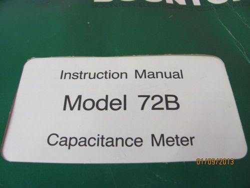 BOONTON MODEL 72B: Capacitance Meter - Instruction Manual COPY