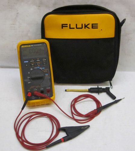 FLUKE 787 Processmeter-Multimeter w/Leads &amp; Case-Used
