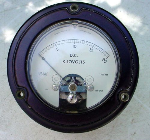Assembly Products 0-20 DC Kilovolts Panel Meter - tested good