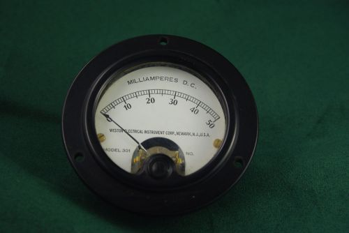 One NOS NIB Vintage Weston Model 301 Milli-Amp Panel Meter