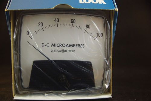 One NOS NIB The Big Look GE Panel DC Micro-Ammeter