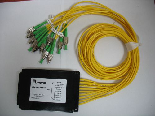 Photop Fiber Optic Splitter Coupler Combiner 1 x 10, SMF28, FC/APC connectors