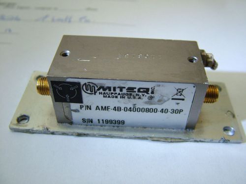 1 watt rf amplifier 3 - 8ghz miteq amf-4b-04000800-40-30p for sale