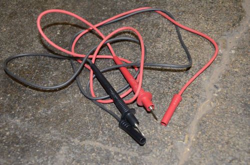 Oldaker Voltage Test Probe Lot of 2 1000 Volt DC Red Black Keithley