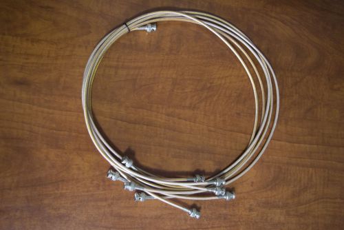 Lot of 5x rg400 50ohm bnc double shielded coaxial cable silver plated #4 for sale