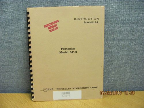 BERKELEY MODEL AP-3: Portanim - Instruction Manual schematic # 17952