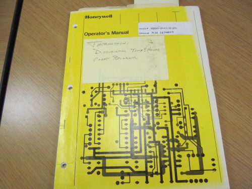 THERMOTRON Y455X4-BB-000-RR-2274 Differ Temp/Humidity Recorder Instr Manual45977
