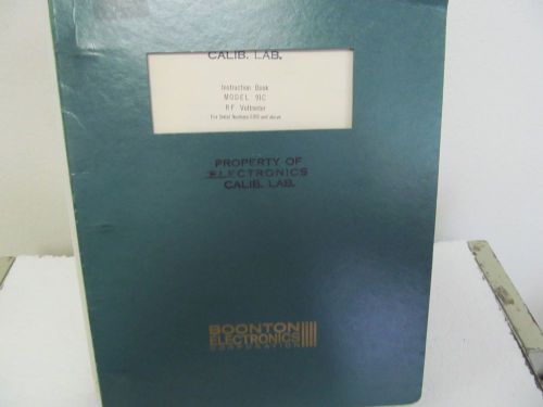 Boonton 91-C RF Voltmeter Instruction Book w/schematic