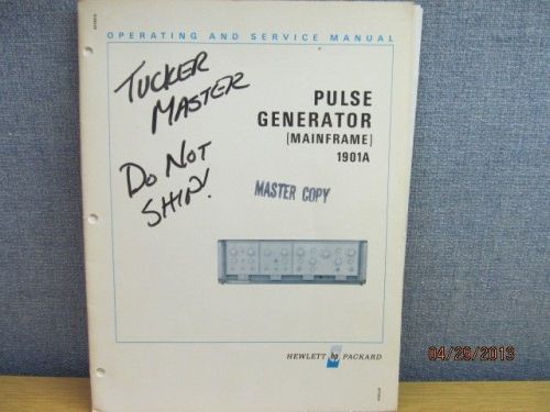 Agilent/hp 1901a pulse generator (mf) operating service manual/schematics 917- for sale