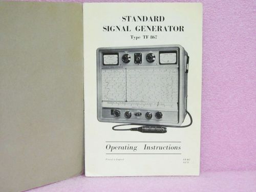 Marconi Manual TF 867 Standard Signal Generator Instruction Man. w/Schem. (2/51)