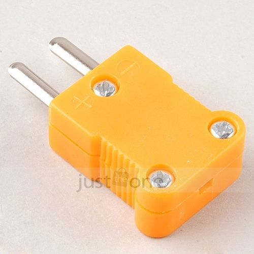 5 x Mini Plug Blade Style K Type Thermocouple Temperature Sensor Yellow Utility