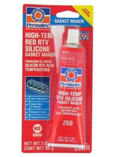 Permatex 81160 high-temp red rtv silicone gasket maker 3 oz tube for sale